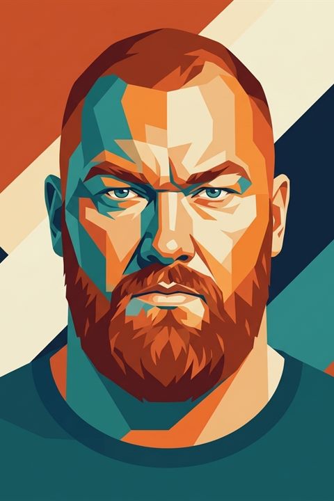 Стилизованный портрет: Хафтор Юлиус Бьёрнссон